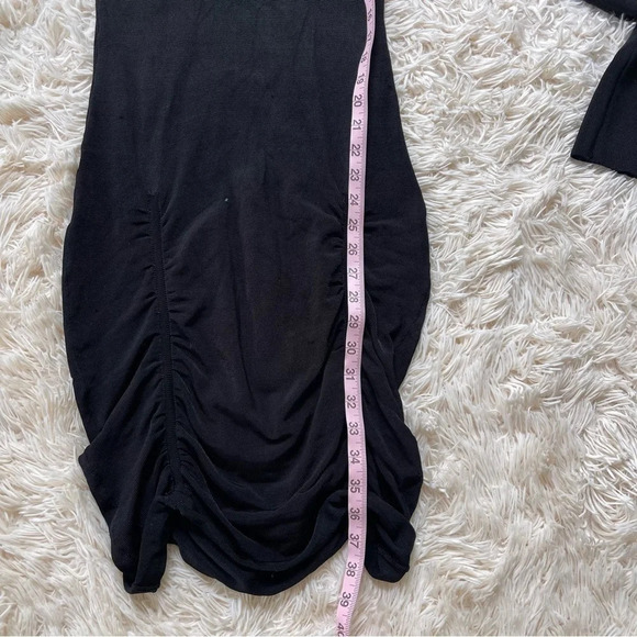 Vintage Arden B body on dress with beaded shoulders long sleeve black size S - Picture 9 of 9